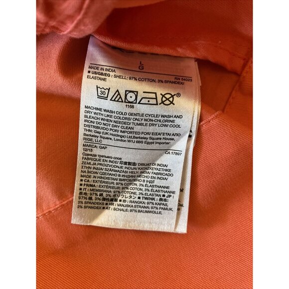 Gap Jacket Womens Large Long Sleeve Button Up Denim Ladies New Color Salmon Pink - Picture 7 of 10